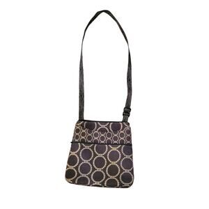 Maruca Spree Crossbody Bag Black/grey and Tan Geometric Print Adjustable Strap